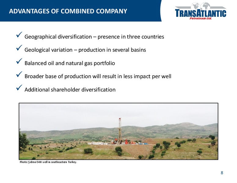 Company Update – Transatlantic Petroleum Ltd. – slide 7