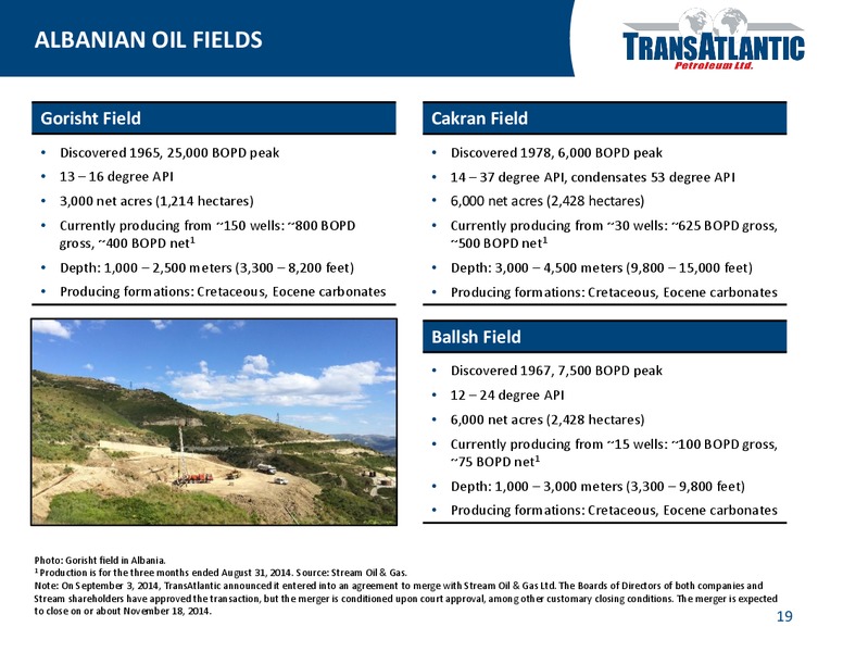 Company Update – Transatlantic Petroleum Ltd. – slide 18