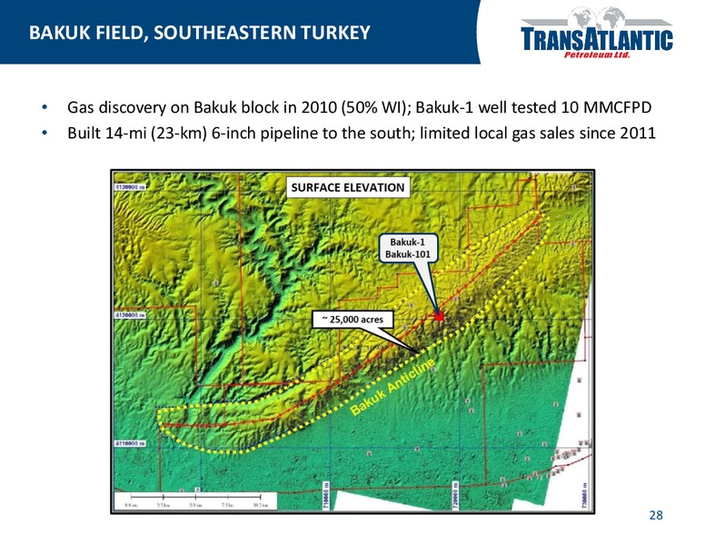 Company Update – Transatlantic Petroleum Ltd. – slide 27