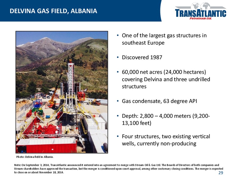 Company Update – Transatlantic Petroleum Ltd. – slide 28