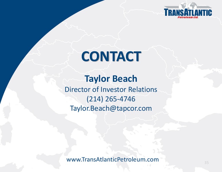 Company Update – Transatlantic Petroleum Ltd. – slide 34