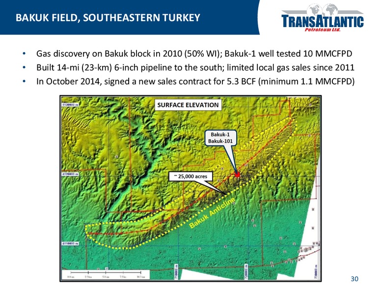COMPANY UPDATE – Transatlantic Petroleum Ltd. – slide 29
