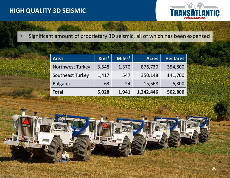COMPANY UPDATE – Transatlantic Petroleum Ltd. – slide 35