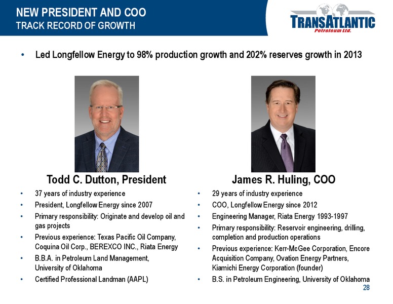 2014 LOUISIANA ENERGY CONFERENCE – Transatlantic Petroleum Ltd. – slide 27