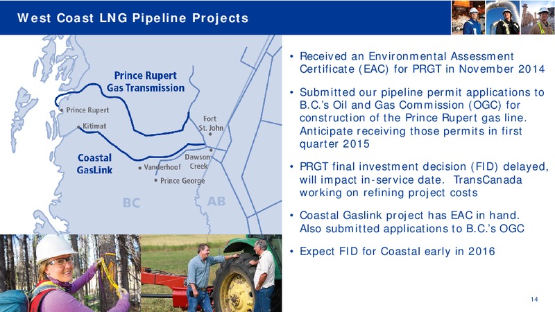 Q4 2014 CONFERENCE CALL – Transcanada Corp. – slide 13