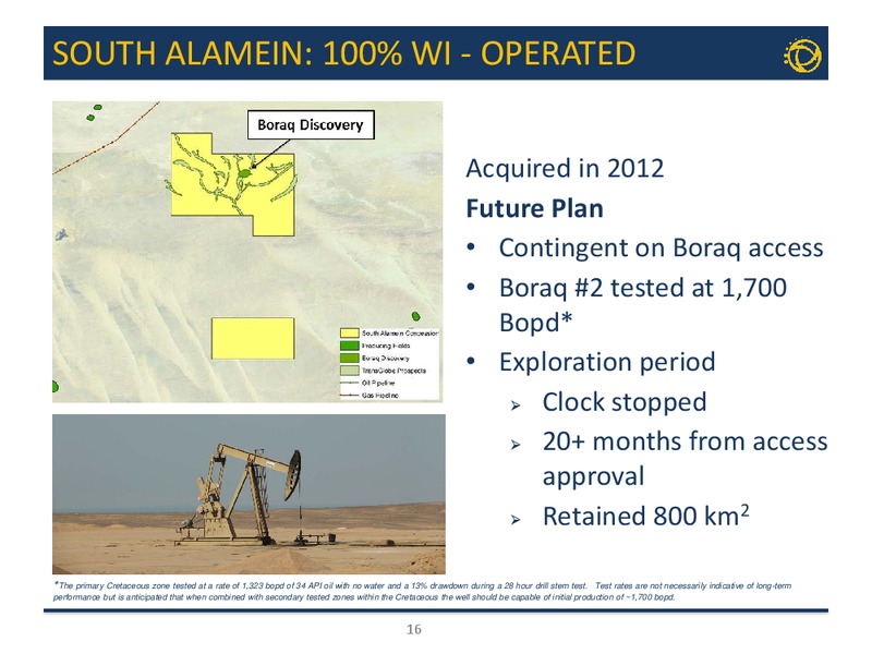 JANUARY 2015 CORPORATE PRESENTATION – Transglobe Energy Corporation – slide 15