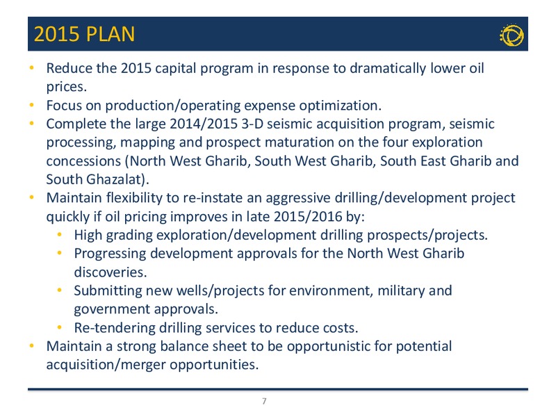 Q4 & Year End 2014 Results – Transglobe Energy Corporation – slide 6