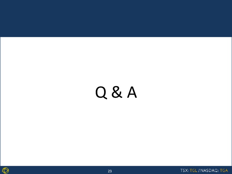 Q4 2012 EARNINGS CALL – Transglobe Energy Corporation – slide 22