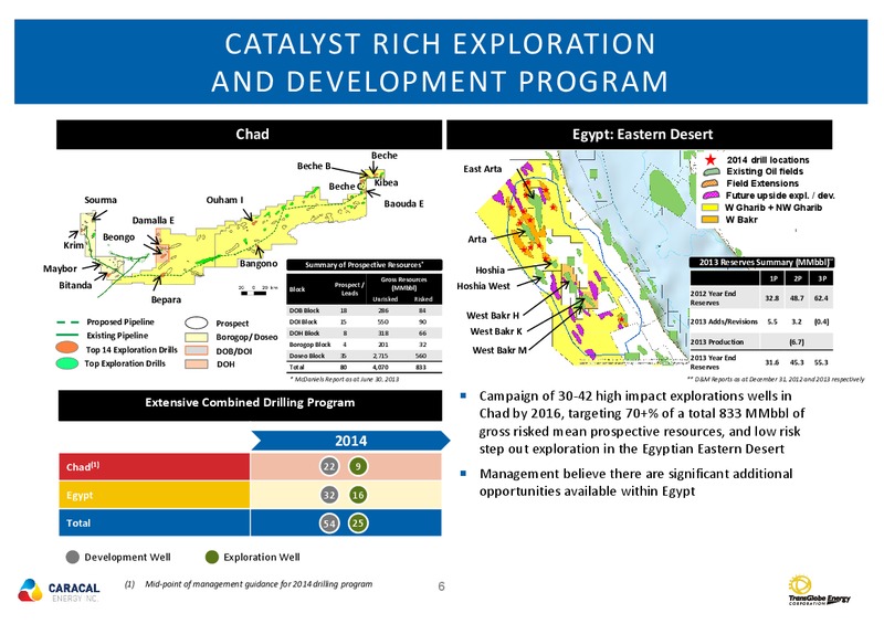 COMBINATION OF CARACAL ENERGY INC AND TRANS GLOBE ENERGY CORPORATION – Transglobe Energy Corporation – slide 5