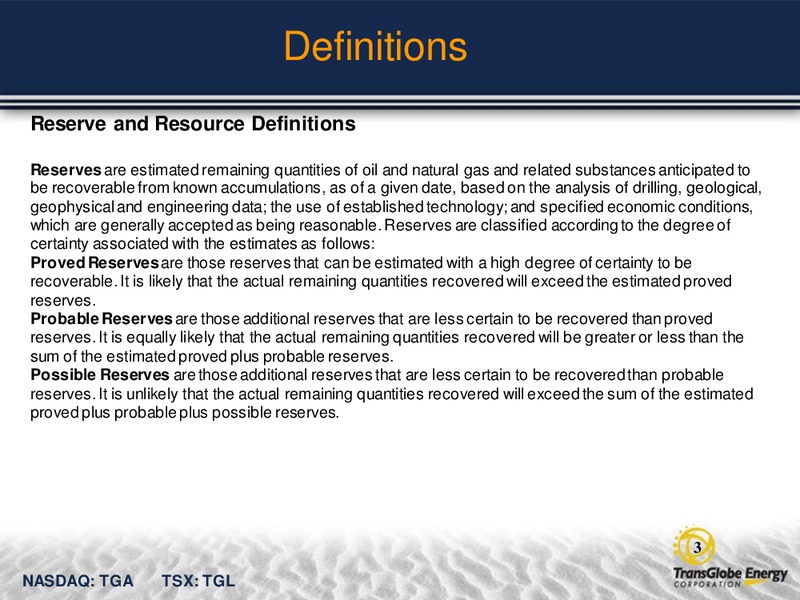APRIL 2012 CORPORATE PRESENTATION – Transglobe Energy Corporation – slide 2