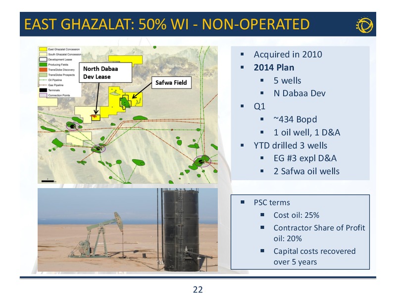 Corporate Presentation – Transglobe Energy Corporation – slide 21