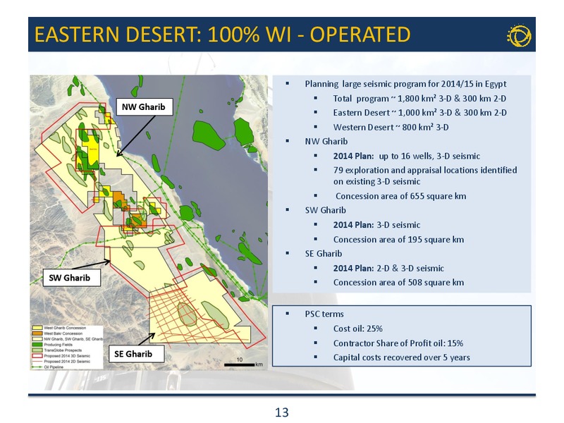 Q1 2014 RESULTS CONFERENCE – Transglobe Energy Corporation – slide 12