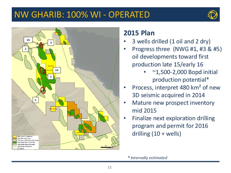 Q1 2015 EARNINGS CALL – Transglobe Energy Corporation – slide 10