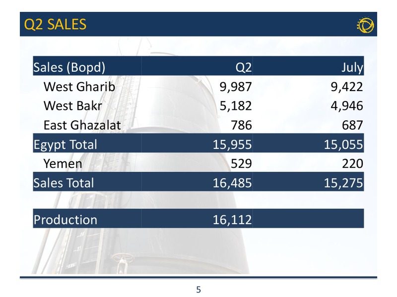 Q2 2014 RESULTS CONFERENCE CALL – Transglobe Energy Corporation – slide 4