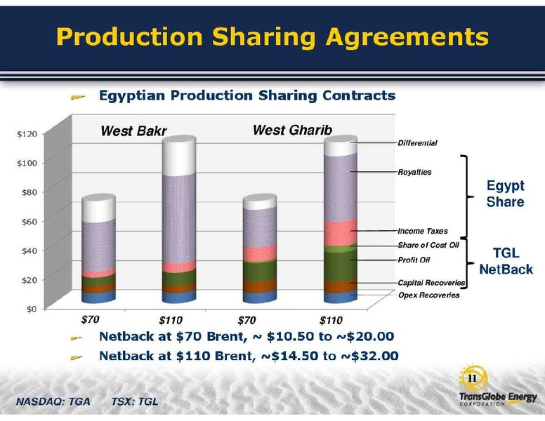 GLOBAL ENERGY CONFERENCE – Transglobe Energy Corporation – slide 11