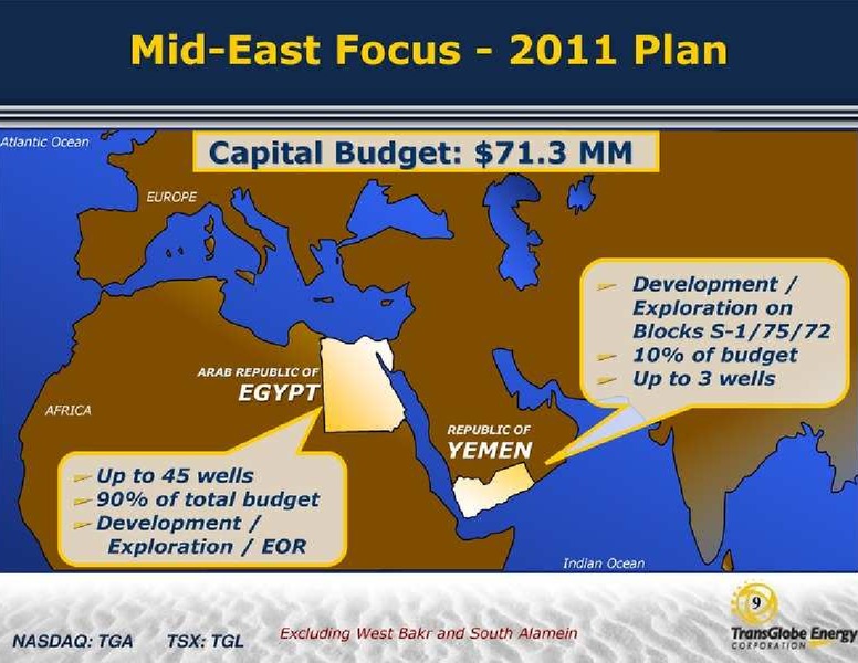 GLOBAL ENERGY CONFERENCE – Transglobe Energy Corporation – slide 9