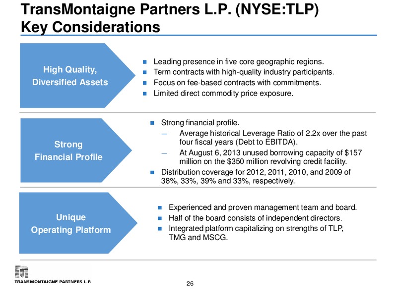 EnerCom  Consulting 2013 oil and gas conference – Transmontaigne Partners L.P. – slide 25