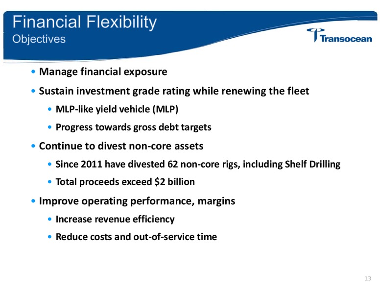 CREDIT SUISSE 2014 ENERGY SUMMIT – Transocean Ltd. – slide 12