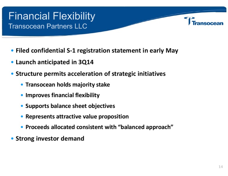 MS GLOBAL NATURAL RESOURCES CONFERENCE – Transocean Ltd. – slide 13