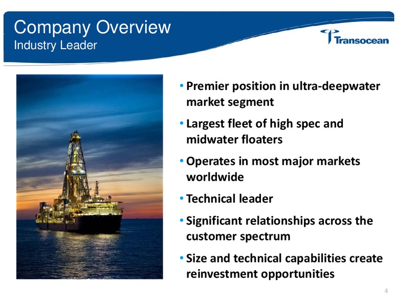 Simmons Energy Conference – Transocean Ltd. – slide 3