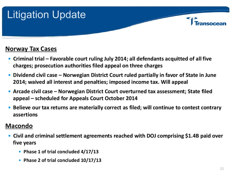 Simmons Energy Conference – Transocean Ltd. – slide 20