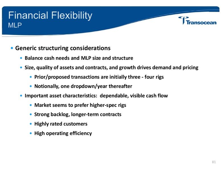 ANALYST INVESTOR DAY – Transocean Ltd. – slide 80