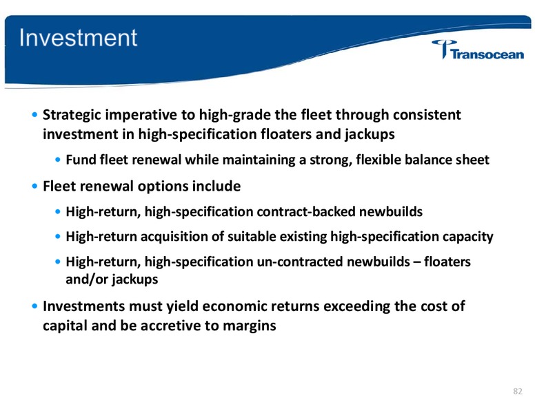 ANALYST INVESTOR DAY – Transocean Ltd. – slide 81