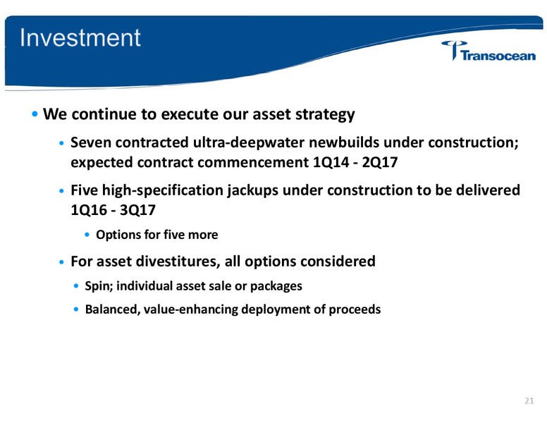 Investor Day – Transocean Ltd. – slide 20