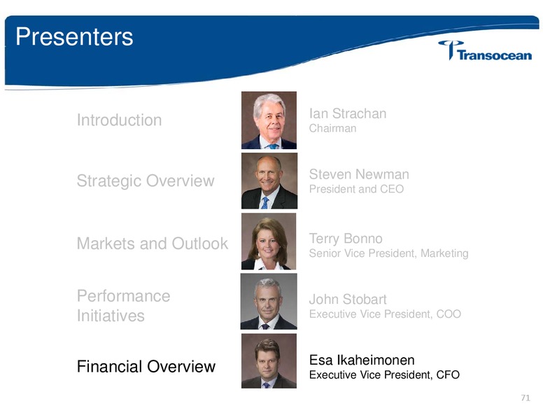 Investor Day – Transocean Ltd. – slide 70
