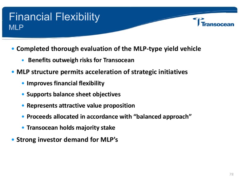 Investor Day – Transocean Ltd. – slide 77