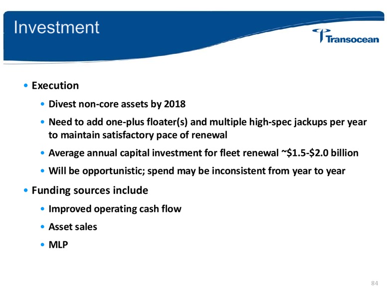 Investor Day – Transocean Ltd. – slide 83