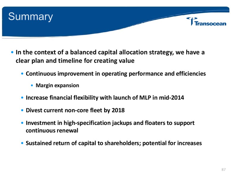 Investor Day – Transocean Ltd. – slide 86