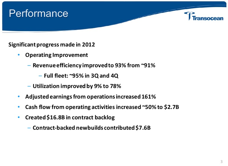 HOWARD WEIL ANNUAL ENERGY CONFERENCE – Transocean Ltd. – slide 2