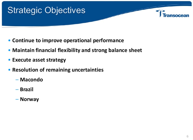 HOWARD WEIL ANNUAL ENERGY CONFERENCE – Transocean Ltd. – slide 5