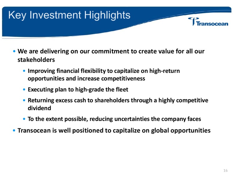 2014 Annual General Meeting – Transocean Ltd. – slide 15