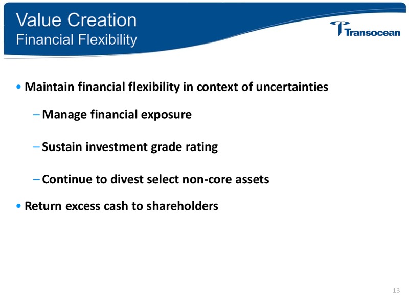 Pareto Securities 20th Annual Oil and Offshore Comference – Transocean Ltd. – slide 12