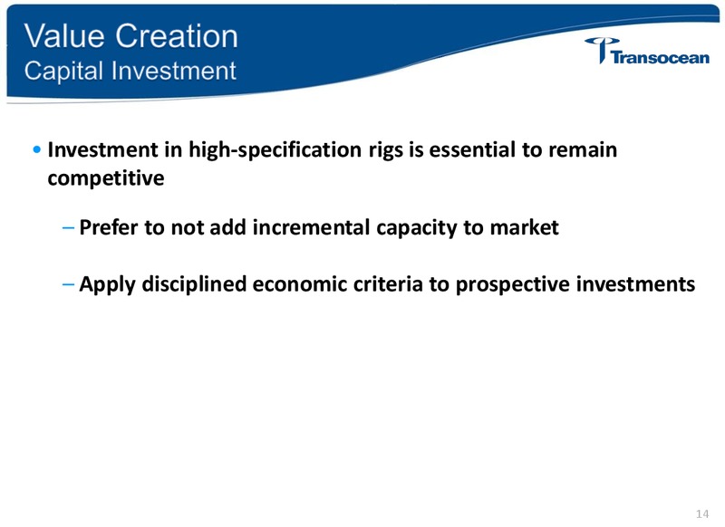 Pareto Securities 20th Annual Oil and Offshore Comference – Transocean Ltd. – slide 13