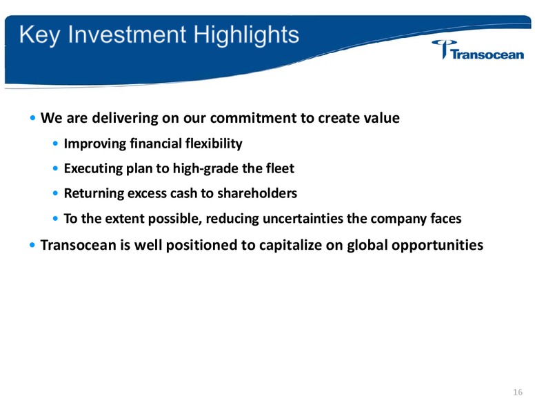 Oil and Offshore Conference – Transocean Ltd. – slide 15