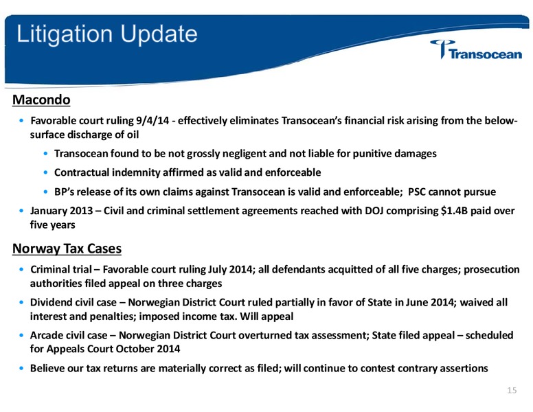 Pareto Securities – Transocean Ltd. – slide 14