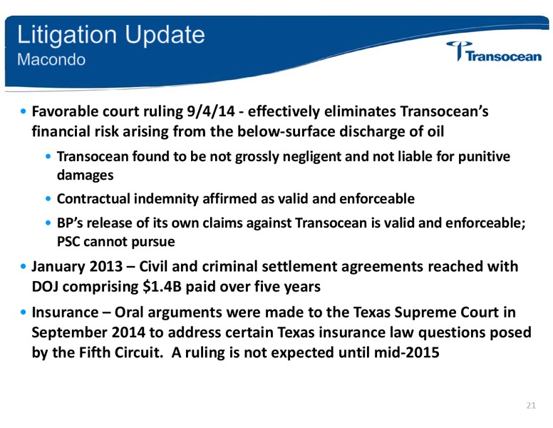 Cowen and Company – Transocean Ltd. – slide 20