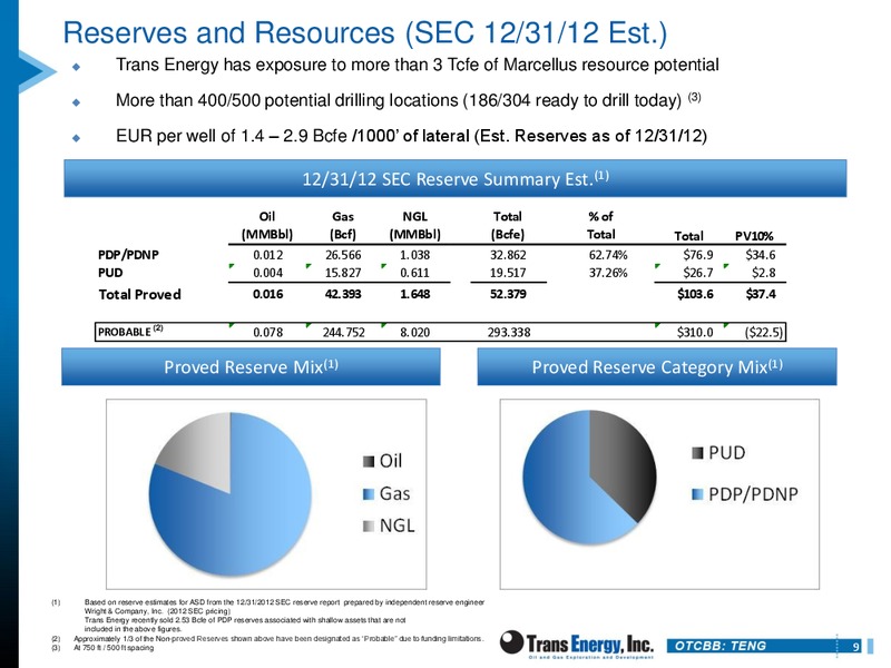 RODMAN & RENSHAW INVESTMENT CONFERENCE – Trans Energy Inc. – slide 8