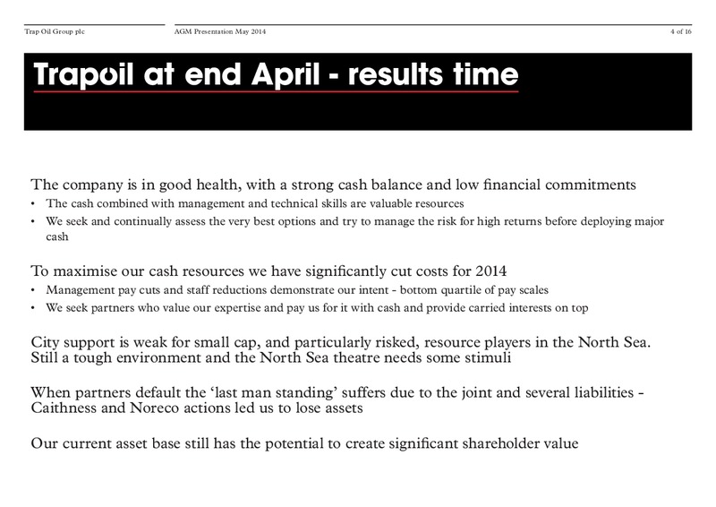 AGM PRESENTATION – Trapoil – slide 3
