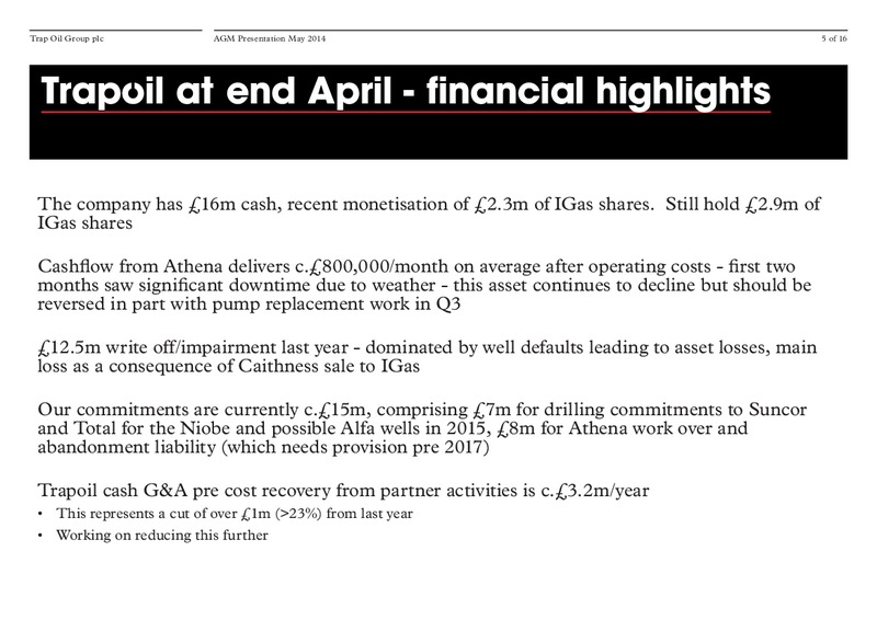 AGM PRESENTATION – Trapoil – slide 4