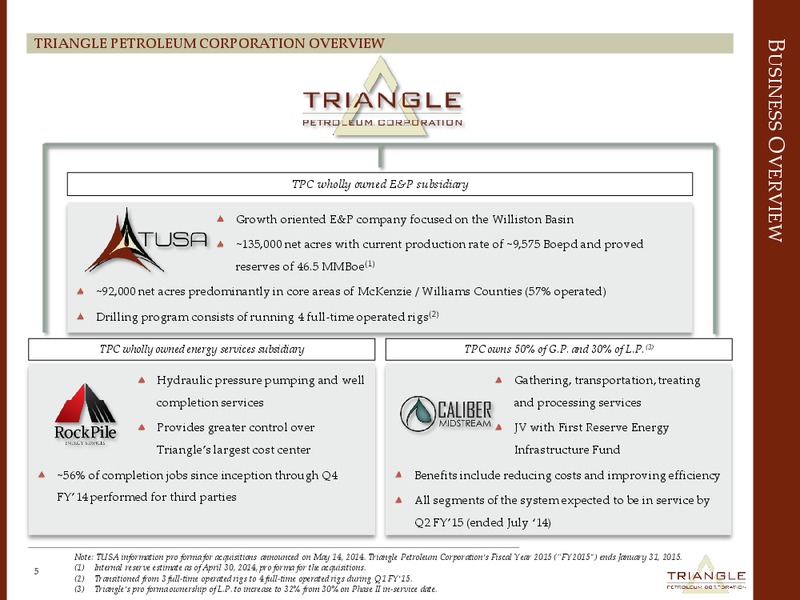 Corporate Presentation – Triangle Petroleum Corp – slide 4