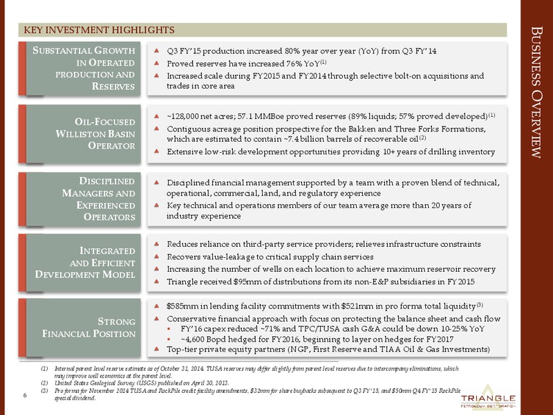 HOWARD WEIL CONFERENCE – Triangle Petroleum Corp – slide 5