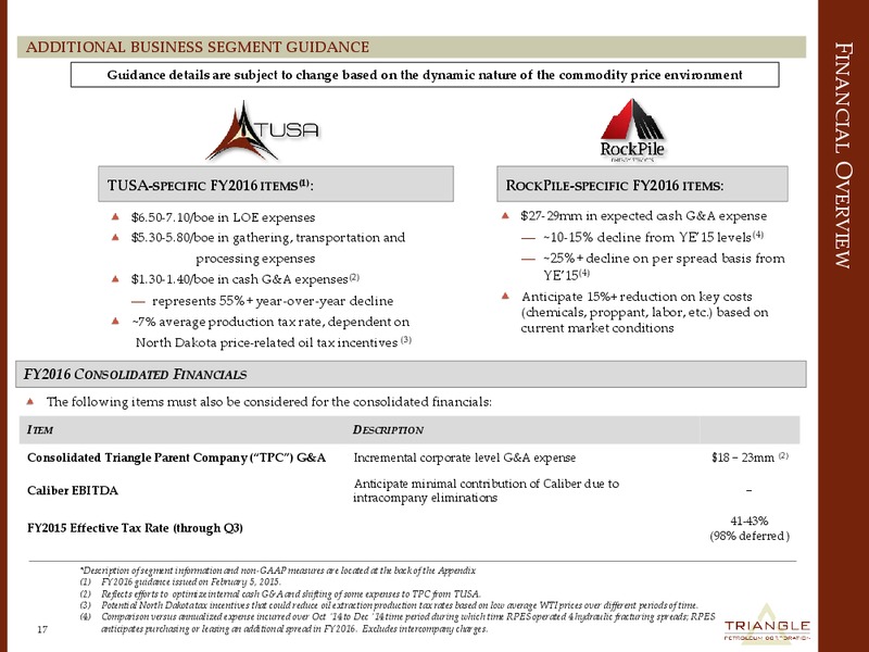 HOWARD WEIL CONFERENCE – Triangle Petroleum Corp – slide 16