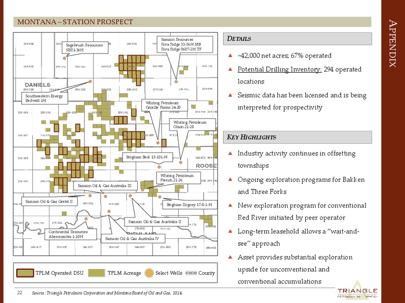 HOWARD WEIL CONFERENCE – Triangle Petroleum Corp – slide 21