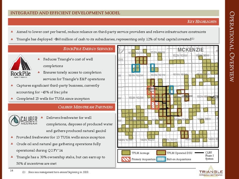 COMPANY PRESENTAITON – Triangle Petroleum Corp – slide 12
