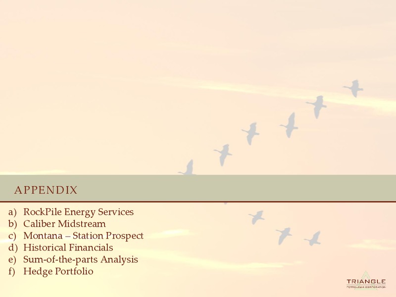 COMPANY PRESENTAITON – Triangle Petroleum Corp – slide 20