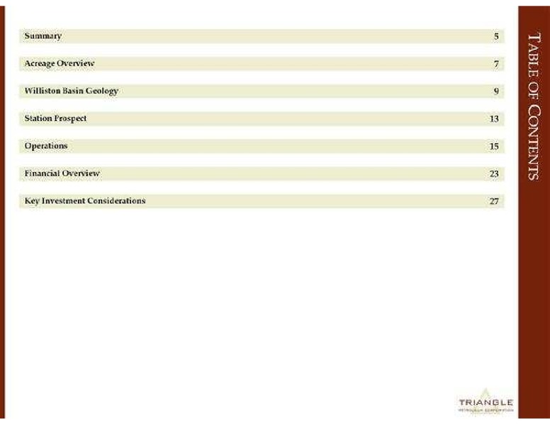 CORPORATE PRESENTATION – Triangle Petroleum Corp – slide 3